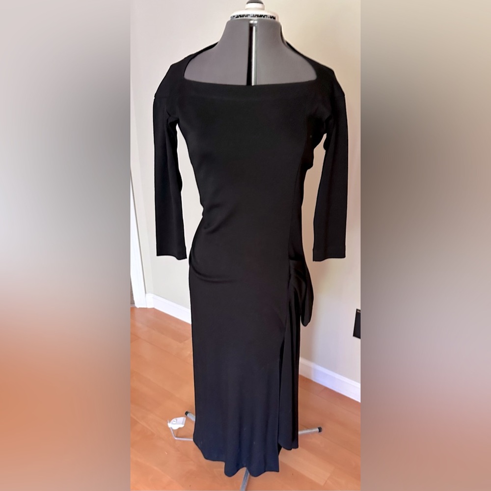 LAMB black wool size 8 dress